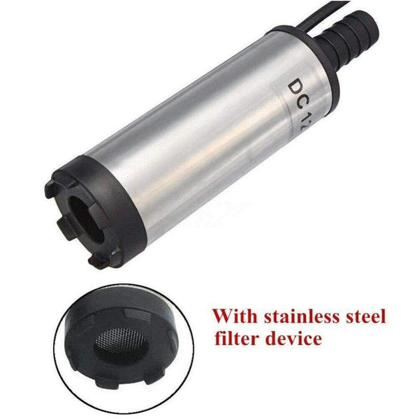 Planet Gates Electric Submersible Pump For Pumping Oil Water Steel Shell 12L/min Fuel Transfer Pump 12 V Volt With 3M Tube