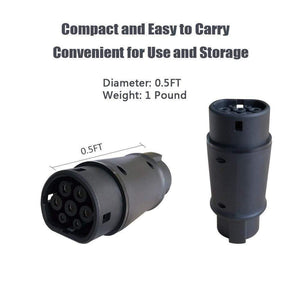 Planet Gates Electric Vehicle Car EV Charger SAE J1772 Connector Socket Type 1 To Type 2 EV Car Adapter Charging Plug IEC62196 Standard