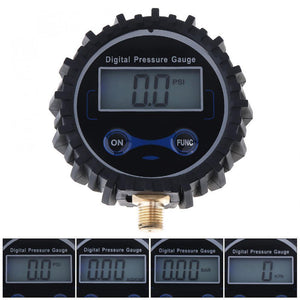 Planet Gates Electronic Digital Tyre Tire Pressure Gauge 0-230PSI Night Vision Metal Connector for Motorcycle Car Cycle Truck Tire