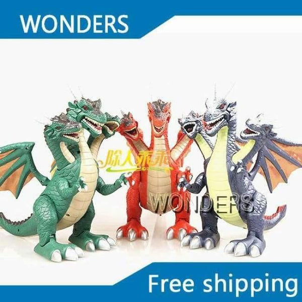 Planet Gates Electronic Jurassic Three-Headed Dinosaur Dinosaur toys acoustooptical  electric large abs Dinosaur Free Shipping