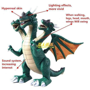 Planet Gates Electronic Jurassic Three-Headed Dinosaur Dinosaur toys acoustooptical  electric large abs Dinosaur Free Shipping