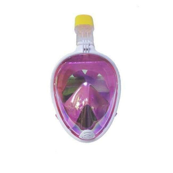 Planet Gates Electroplate Mask 3 / S/M Full Face Diving Mask Underwater Swimming Anti Fog Scuba Snorkeling Mask with Anti-skid Ring Earplug for Gopro Camera