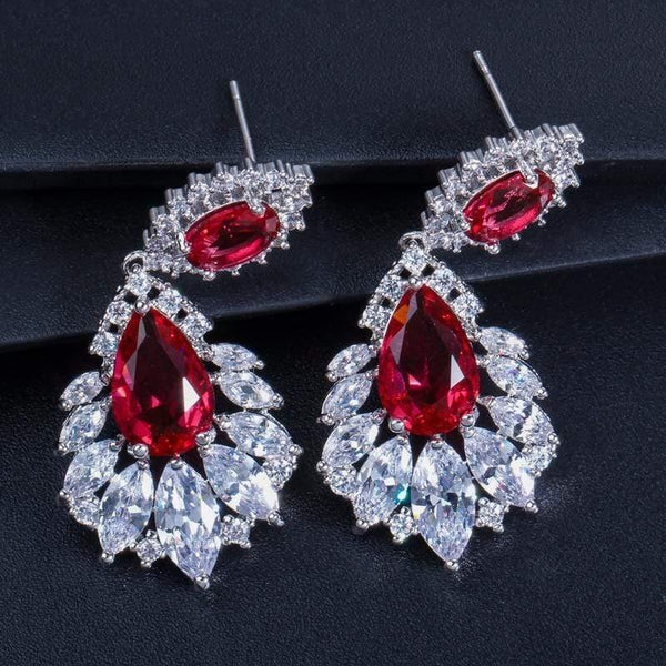 Planet Gates Elegant Chandelier AAA+ Cubic Zirconia Long Big Crystal Bridal Dangle Drop Earring for Wedding Jewelry CZ202