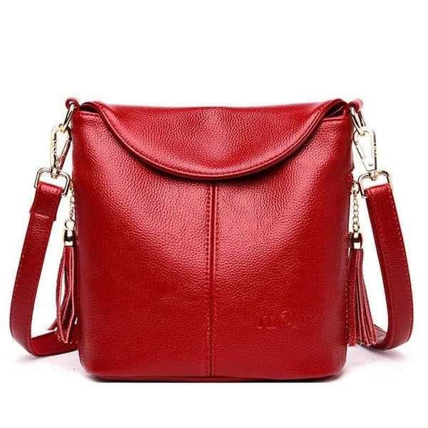 Elegant Female Shoulder Bags Ladies High Quality Leather Crossbody Bag Soft Solid Color