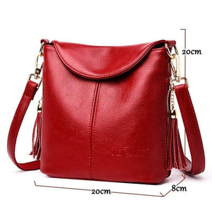 Elegant Female Shoulder Bags Ladies High Quality Leather Crossbody Bag Soft Solid Color