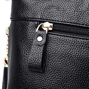 Elegant Female Shoulder Bags Ladies High Quality Leather Crossbody Bag Soft Solid Color