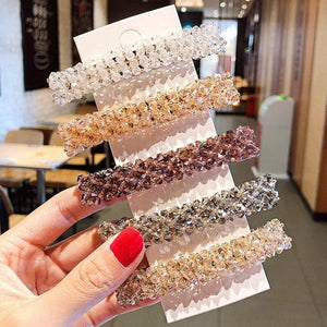 Elegant Shining Crystal Barrettes For Women Hair Ornament Headband Sweet Hair Clips Hairpins Fashion Hair Accessories