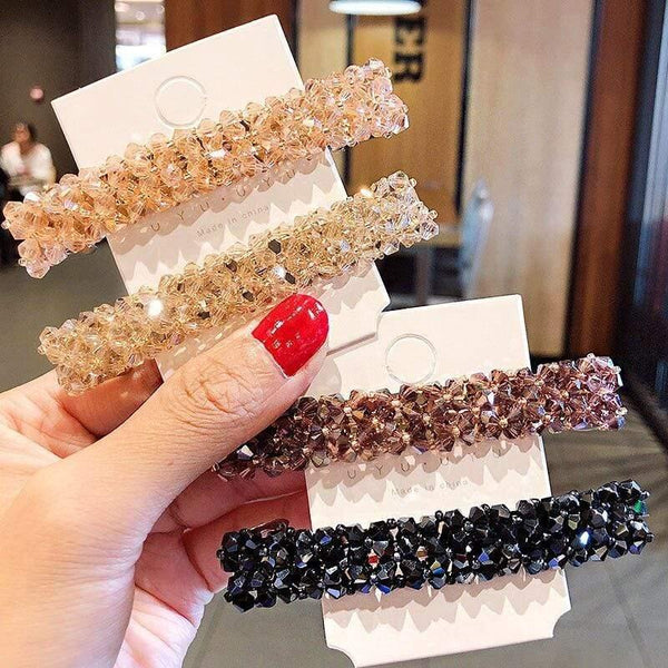 Elegant Shining Crystal Barrettes For Women Hair Ornament Headband Sweet Hair Clips Hairpins Fashion Hair Accessories