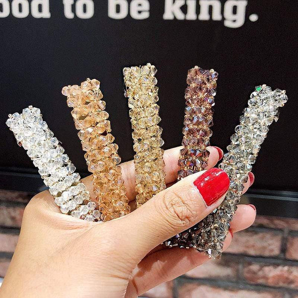 Elegant Shining Crystal Barrettes For Women Hair Ornament Headband Sweet Hair Clips Hairpins Fashion Hair Accessories