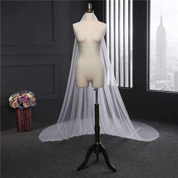Planet Gates Elegant Wedding Veil 3 Meters Long Soft Bridal Veils With Comb One-layer Ivory White Color Bride Wedding Accessories