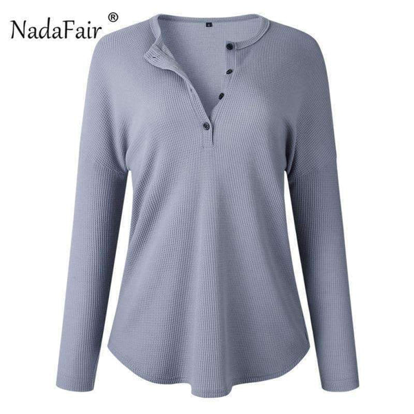 Planet Gates Elegant Women Knitted Jumper Top Button V Neck Long Sleeve Autumn Sweater Female Solid Plus Size Knit Pullover Sweaters