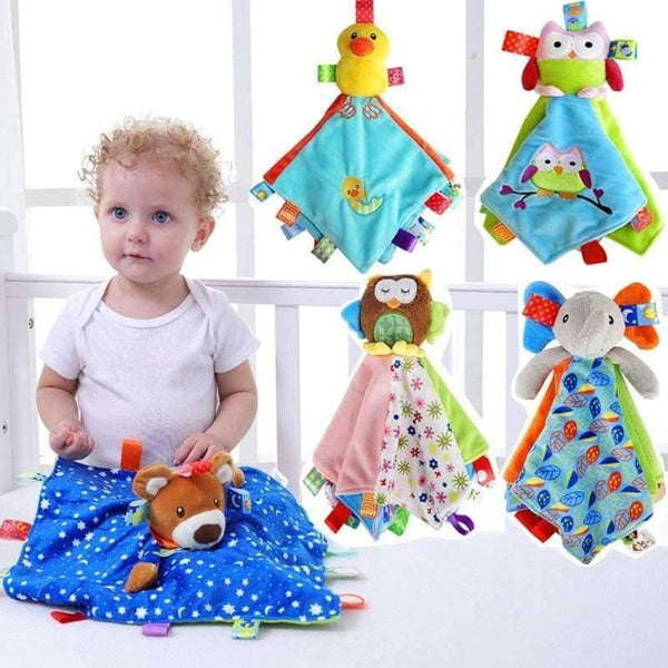 Planet Gates elephant Animal Appease Towel Baby Plush Rattle Blankie of Infant Comforter Appease Toys Bed Sleep Animal Cloth Blanket Cartoon Toys