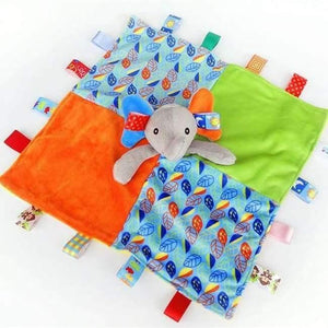 Planet Gates elephant Animal Appease Towel Baby Plush Rattle Blankie of Infant Comforter Appease Toys Bed Sleep Animal Cloth Blanket Cartoon Toys