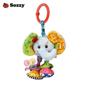 Planet Gates Elephant Baby Soft Plush Stuffed Animal Pull and Shake Vibrate Rattle Bed Crib Mobile Hanging Funny Bebe Toys for Newborn Children