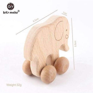 Planet Gates elephant car Puzzle Toys intellectual of children Montessori Toys set Nursing Wooden Wooden Rattles Baby fun and interesting toys