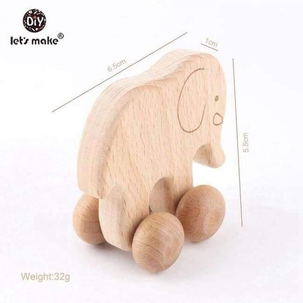 Planet Gates elephant car Puzzle Toys intellectual of children Montessori Toys set Nursing Wooden Wooden Rattles Baby fun and interesting toys