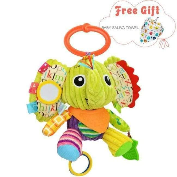 Planet Gates Elephant Crib Hanging Toys For Babies Soft Animals Giraffe Rattle Bell Stroller Toys For Kids Teether Early Learning Education Color Toys