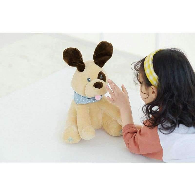 Planet Gates elephant gray Peek A Boo dog Stuffed Animals & Plush  Doll Music dog Educational Anti-stress Electric Toy For Baby