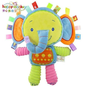 Planet Gates Elephant Kids Baby Cute Plush Rattle Stuffed Animal Infant Educational Learning Toys Gift for Toddler Children 0-12 month