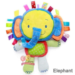 Planet Gates Elephant Kids Plush Baby Rattle Stuffed Animal Cat Developing Educational Learning Toys Gift for Toddler Children 0-12 month