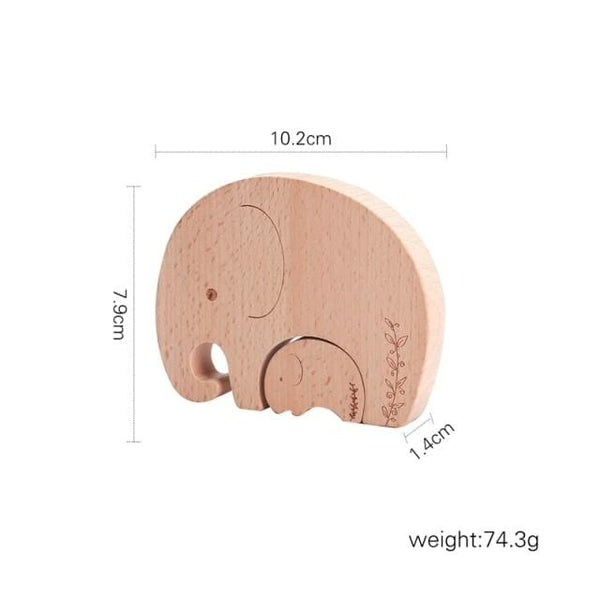 Planet Gates Elephant Nordic Style Wooden Blocks Baby Montessori Educational Toys for Children Creative Animal Jigsaw Stacking Toys Constructor Blocks