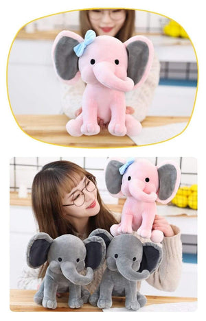 Planet Gates Elephant Plush Toys Baby Room Decorative Stuffed Dolls for Slepping 25cm Kawaii Animal Child Kids Plushiies Toy Pink Grey Doll