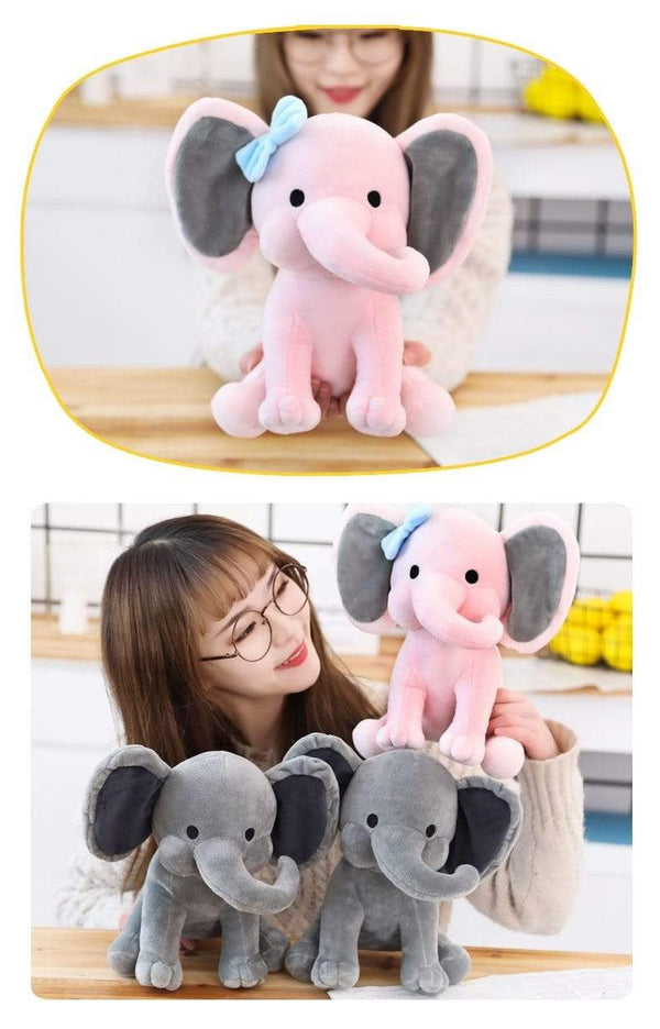 Planet Gates Elephant Plush Toys Baby Room Decorative Stuffed Dolls for Slepping 25cm Kawaii Animal Child Kids Plushiies Toy Pink Grey Doll