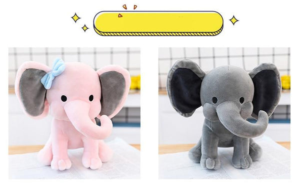 Planet Gates Elephant Plush Toys Baby Room Decorative Stuffed Dolls for Slepping 25cm Kawaii Animal Child Kids Plushiies Toy Pink Grey Doll