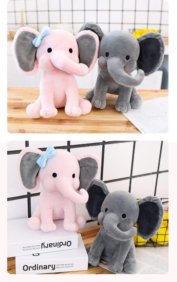 Planet Gates Elephant Plush Toys Baby Room Decorative Stuffed Dolls for Slepping 25cm Kawaii Animal Child Kids Plushiies Toy Pink Grey Doll