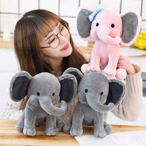Planet Gates Elephant Plush Toys Baby Room Decorative Stuffed Dolls for Slepping 25cm Kawaii Animal Child Kids Plushiies Toy Pink Grey Doll