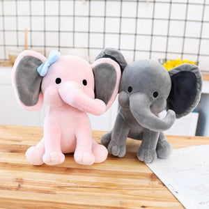 Planet Gates Elephant Plush Toys Baby Room Decorative Stuffed Dolls for Slepping 25cm Kawaii Animal Child Kids Plushiies Toy Pink Grey Doll