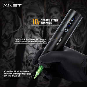 Planet Gates Elite Wireless Tattoo Pen Machine Powerful Coreless DC Motor Fast Charging 2400mAh Lithium Battery for Artist Body