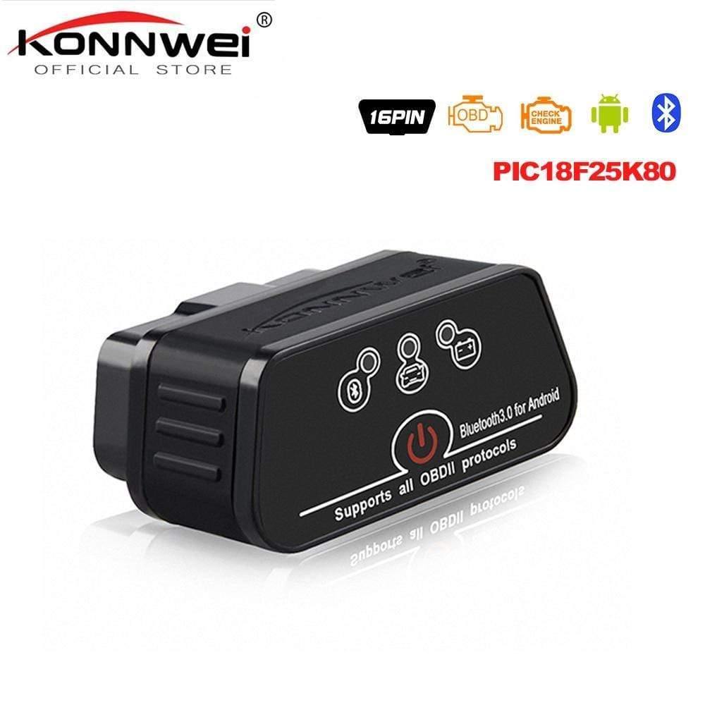 Planet Gates ELM327 OBD2 Scanner Auto scanner ICar2 KONNWEI Bluetooth ELM 327 V 1.5 Car Diagnostic Tool EML327 OBD 2 Scanner Pic18f25k80 Chip