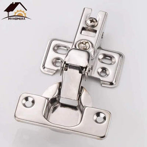 4Pcs Hinge Stainless Steel Hydraulic Cabinet Door Hinges Damper Buffer Soft Close Kitchen Cupboard Furniture Full/Embed