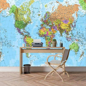 Planet Gates Embossed Material / 366cm x 244cm Modern Custom 3D Photo World Map Wallpaper for 3 d Living Room Wall Paper Wallpapers Painting Sofa TV Bar Background