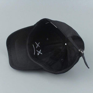 Planet Gates Embroidery 100% Cotton Baseball Cap Sad face White Black Hat Golf Cap Hip Hop Snapback Women Men