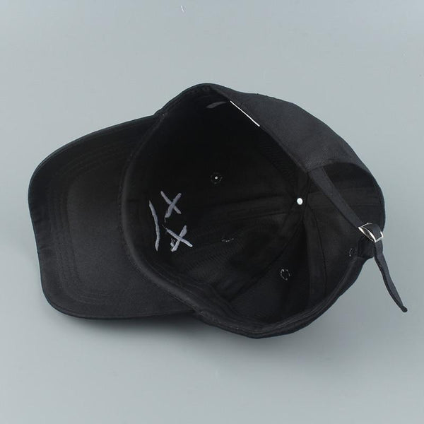 Planet Gates Embroidery 100% Cotton Baseball Cap Sad face White Black Hat Golf Cap Hip Hop Snapback Women Men