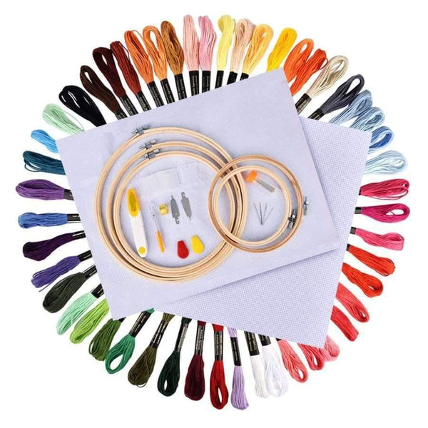 Planet Gates Embroidery Set Cross Stitch Embroidery Hoop Frame Sekin Punch Needle Thread Needlework Accessory Costura CrossStitch Sewing Tool