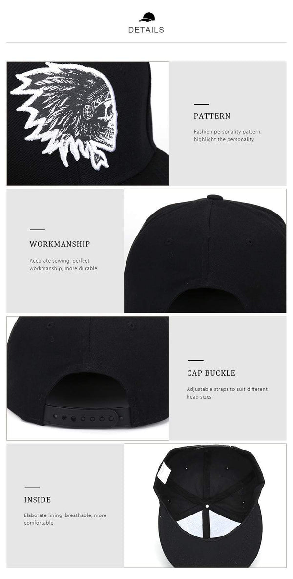 Planet Gates Embroidery Skull baseball caps hats hip hop snapbacks flat brim bones gorra sports snapback caps for men women unisex