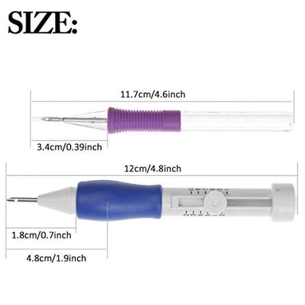 Planet Gates Embroidery Stitching Punch Needle Pen Set DIY Craft 50pcs Thread Scissors Needles Sewing Accessories Set With Case For Mom