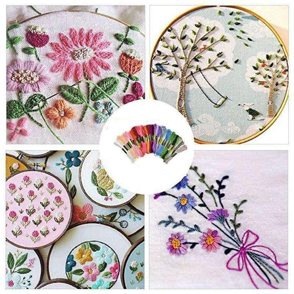 Planet Gates Embroidery Stitching Punch Needle Pen Set DIY Craft 50pcs Thread Scissors Needles Sewing Accessories Set With Case For Mom