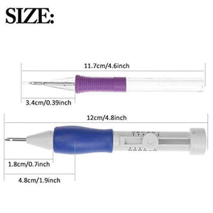 Planet Gates Embroidery Stitching Punch Needle Pen Set DIY Craft 50pcs Thread Scissors Needles Sewing Accessories Set With Case For Mom