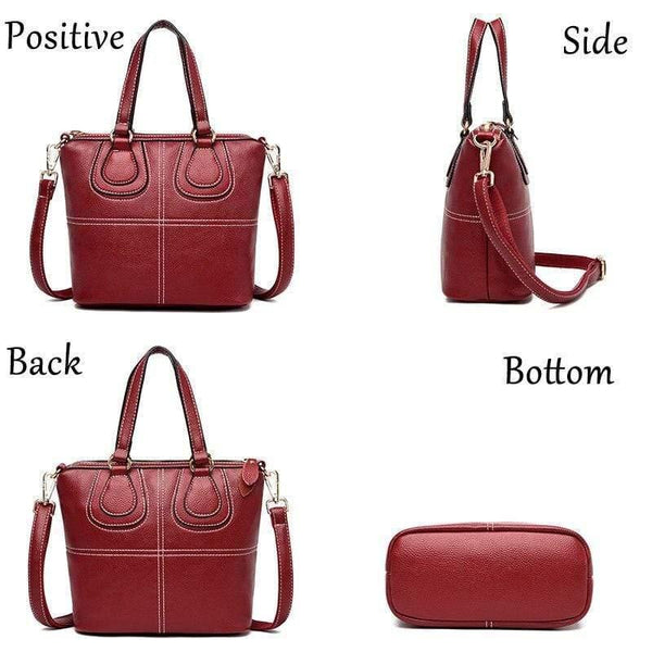 Embroidery Thread High Quality PU Leather Women Handbags Tote Bags Small Shoulder Bag Crossbody
