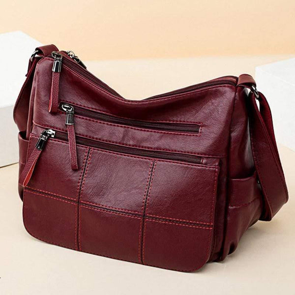 Embroidery Thread Leather Luxury Handbags Women Bags Designer Women Messenger Bags Woman