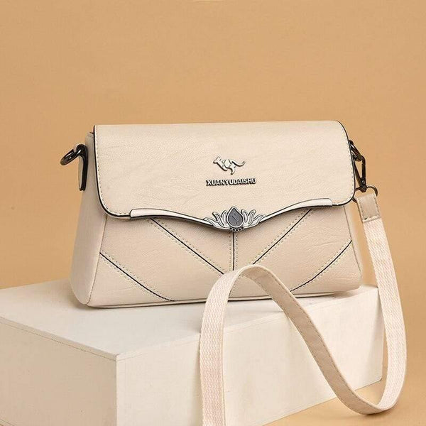 Embroidery Women's Designer Handbags High Quality Leather Women Totes Ladies Plaid Shoulder