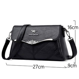 Embroidery Women's Designer Handbags High Quality Leather Women Totes Ladies Plaid Shoulder