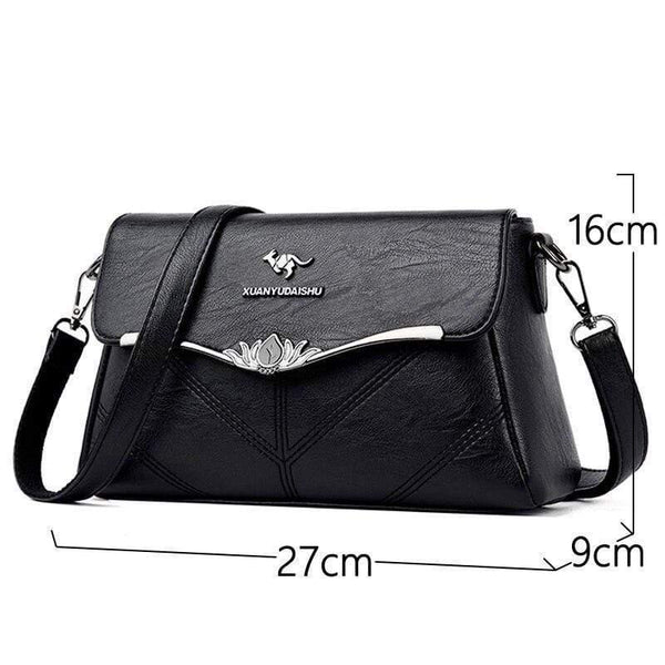 Embroidery Women's Designer Handbags High Quality Leather Women Totes Ladies Plaid Shoulder