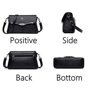 Embroidery Women's Designer Handbags High Quality Leather Women Totes Ladies Plaid Shoulder