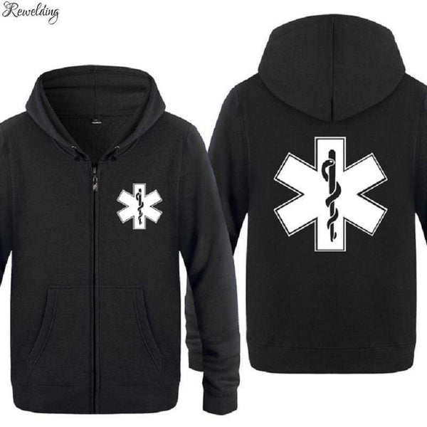 Planet Gates Emergency Ambulance Printed Hoodies Men Brand Fleece Long Sleeve Mens Jacket Sweatshirt Coat Winter Hoody Moletom Sudaderas
