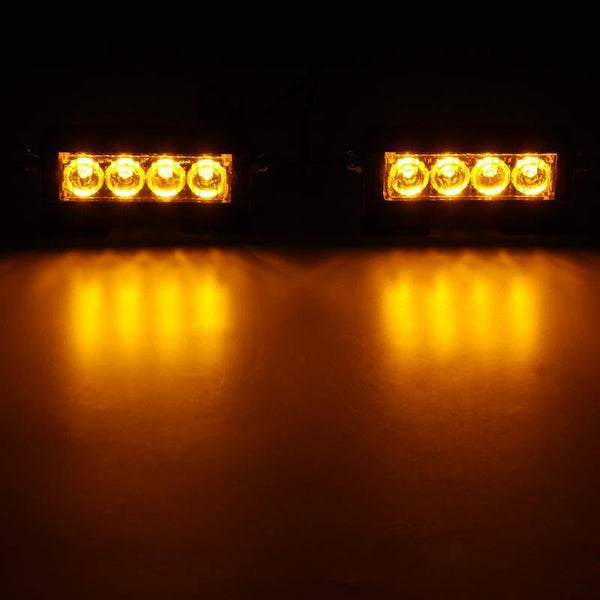 Planet Gates Emergency Strobe Light Bar  8 LED Dash Flash Warning Lamp Traffic Light Roadway Safety